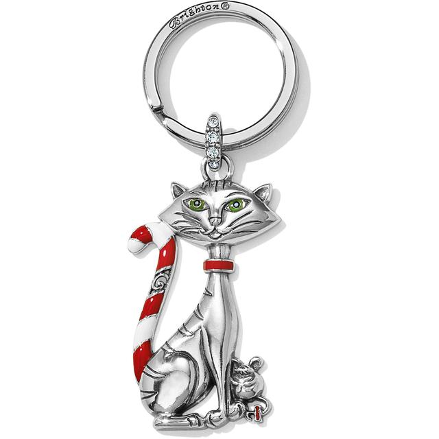 Brighton - Candy Cane Cat Key Fob in Cisco-TX