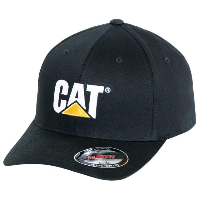 CAT Footwear - Men's Trademark Flexfit Cap Black in Indianapolis IN