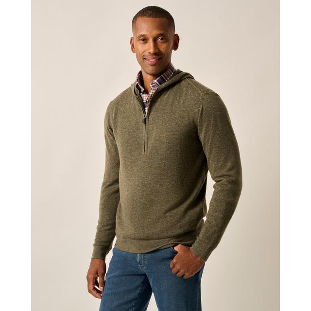 Johnnie-O - Men's Mitch Wool Cashmere Blend 1/4 Zip Hoodie