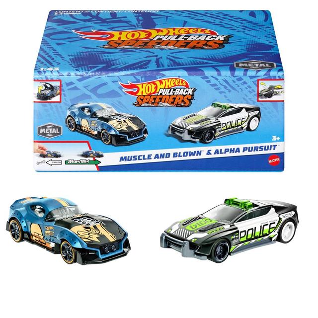 Mattel - Hot Wheels Pull-Back Speeders 2 Toy Cars In 1:43 Scale, Pull Cars Backward & Release To Race in South Sioux City NE