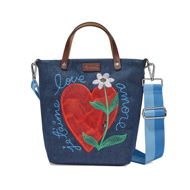 Brighton - Amoreheart Embroidered Medium Messenger Bag in Cambria CA