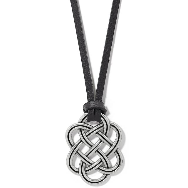 Brighton - Interlok Trellis Leather Necklace