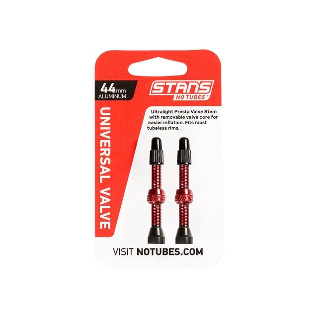 Stan's NoTubes - Valve Stem Pair, Universal, Al, Presta, 44MM, Red in 熊谷市埼玉県熊谷市仲町 埼玉県