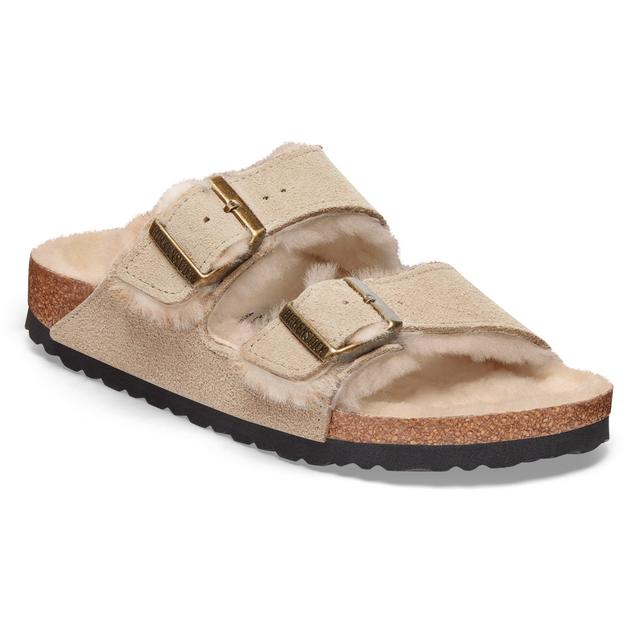 Birkenstock - Men's Arizona Shearling Sandals Brown 4