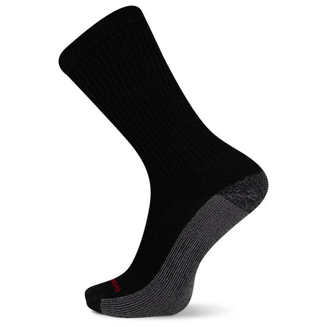 Wolverine - Men's 6-PK Cotton Comfort Steel-Toe Crew Sock Black