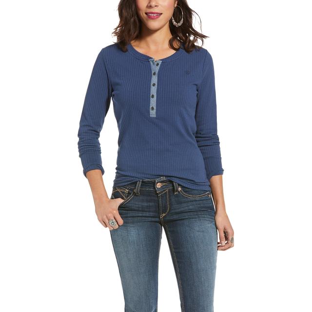 Ariat - Women's REAL Denim Trim Button Top in Rancho Cucamonga CA