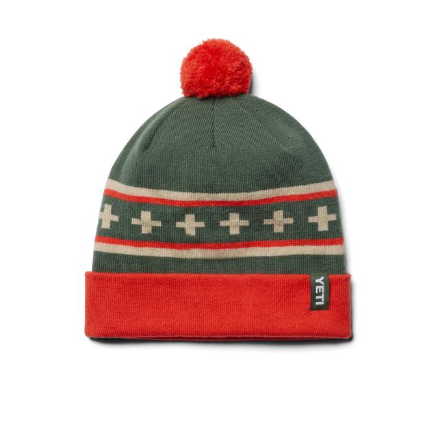 YETI - Pom Beanie - Green/Orange