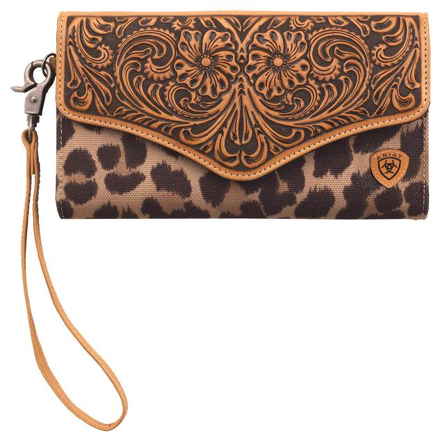 Ariat - Women's Leopard clutch wallet in Durham NC