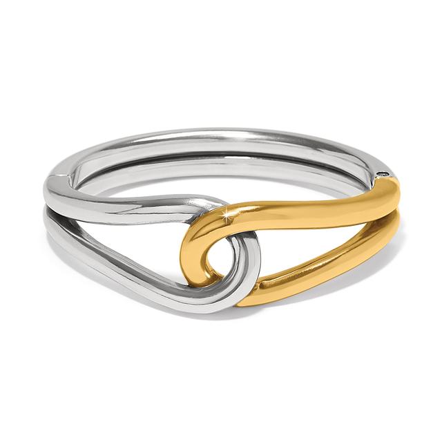 Brighton - Interlok Curve Two Tone Hinge Bangle