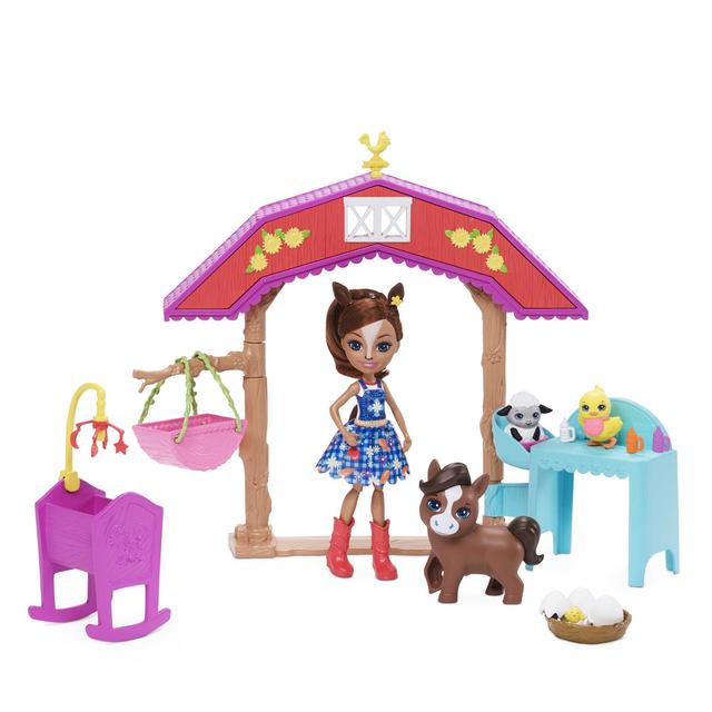 Mattel - Enchantimals Barnyard Nursery Playset With Haydie Horse Doll & Trotter