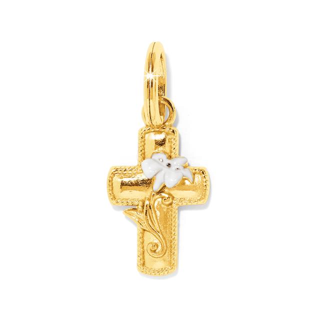 Brighton - Easter Lily Cross Charm in Oblong IL