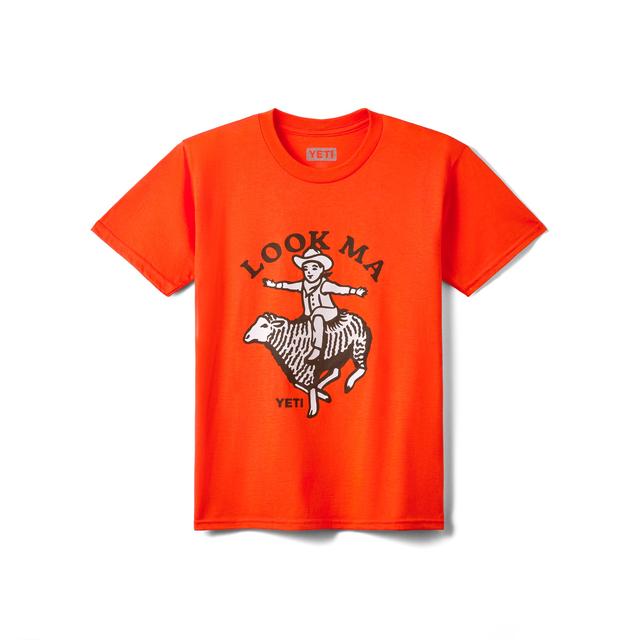 YETI - Kids' Mutton Bustin' Short Sleeve T-Shirt - Orange - L