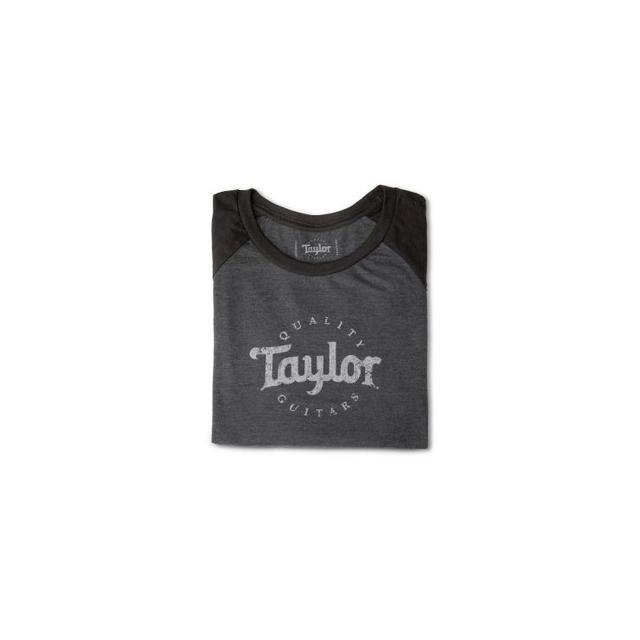 Taylor Guitars - Ladies Baseball T, Black/Black Frost