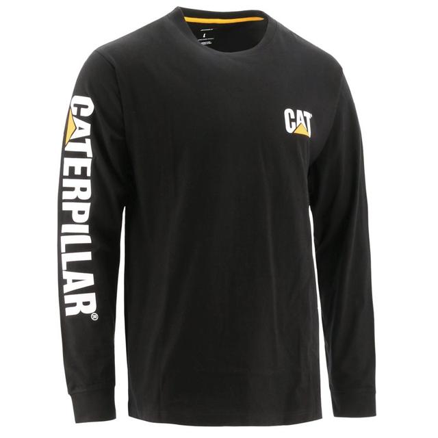 CAT Footwear - Men's Trademark Banner Long Sleeve Tee Black in Durham NC